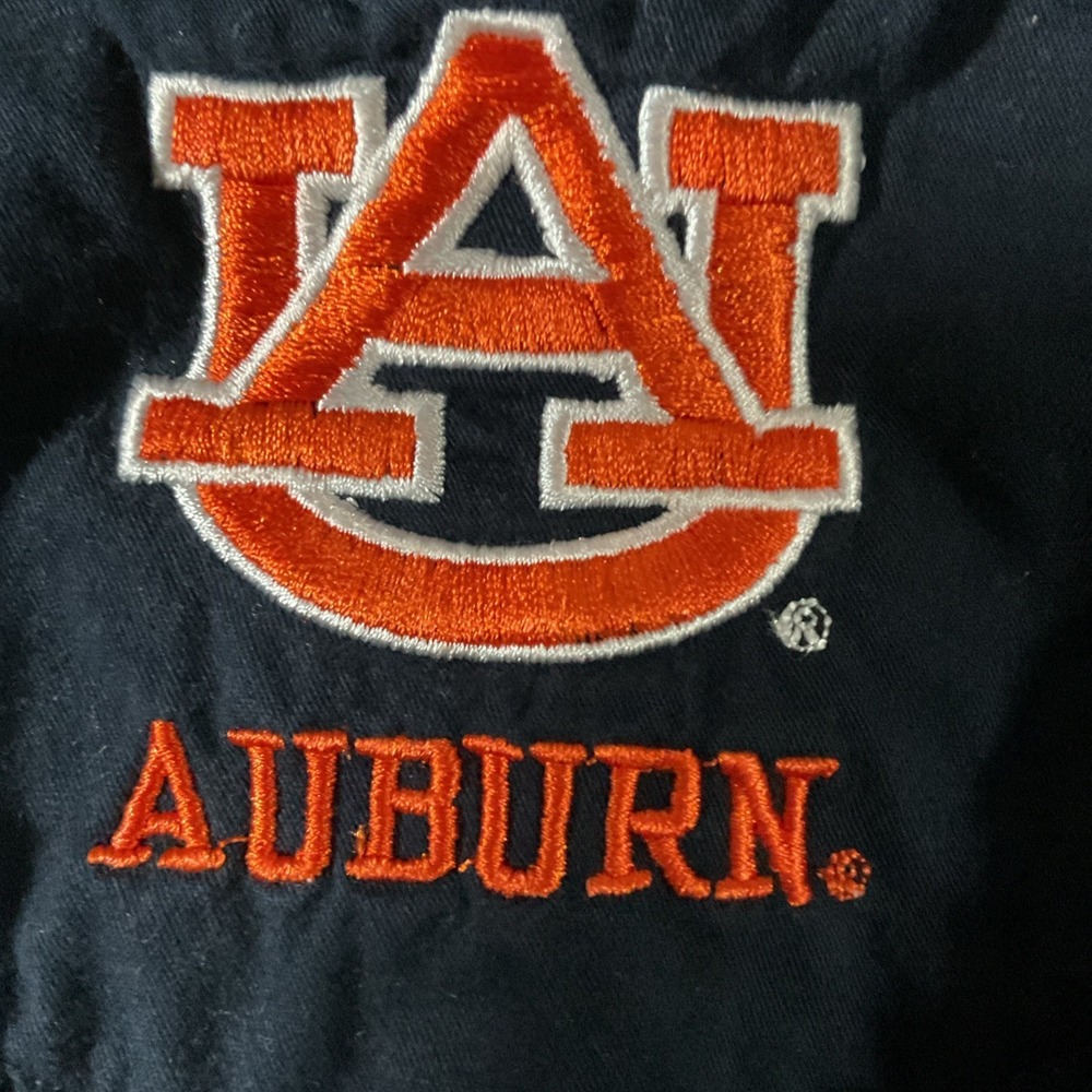 AUBURN TIGERS Button Front Press Box MENS Large SHIRT 100% Cotton War Eagle J33 - Picture 2 of 8